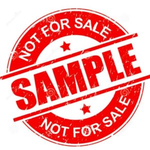 Sample Not For Sale
